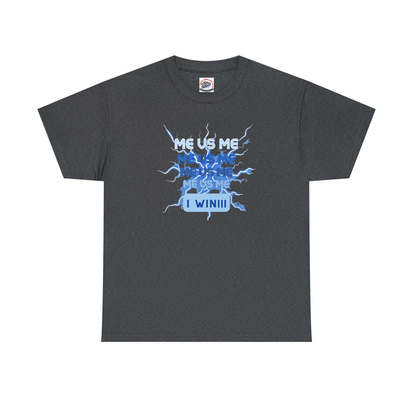 Me Vs Me Blue Unisex Heavy Cotton Tee