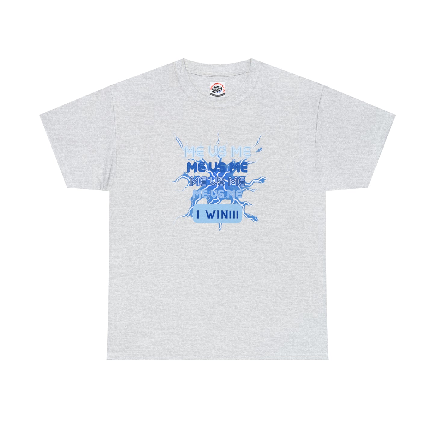 Me Vs Me Blue Unisex Heavy Cotton Tee