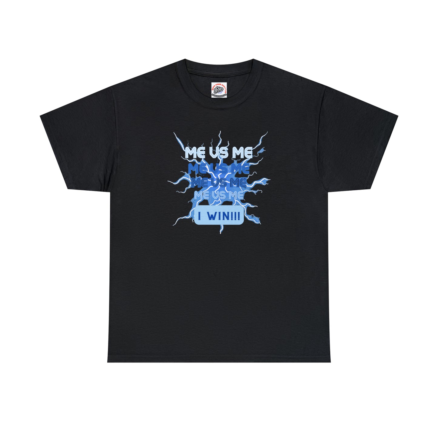 Me Vs Me Blue Unisex Heavy Cotton Tee