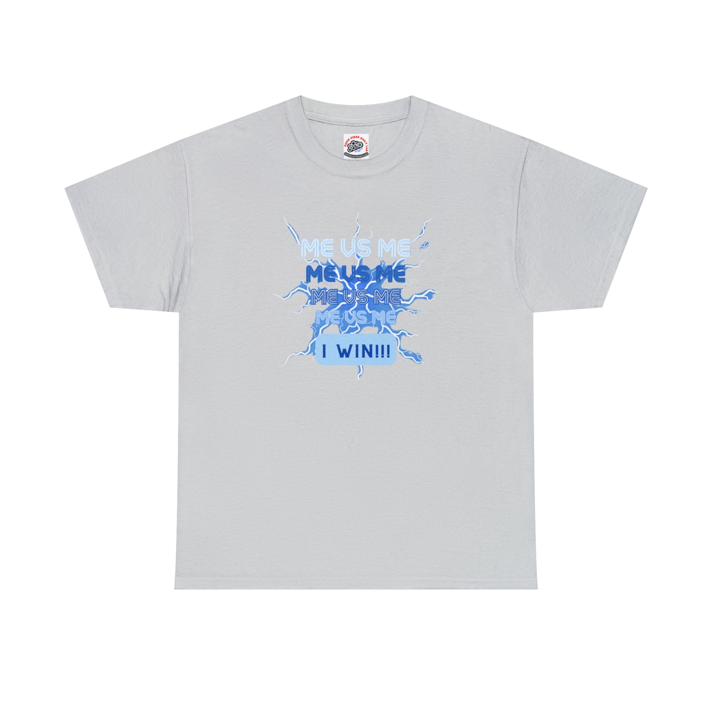 Me Vs Me Blue Unisex Heavy Cotton Tee