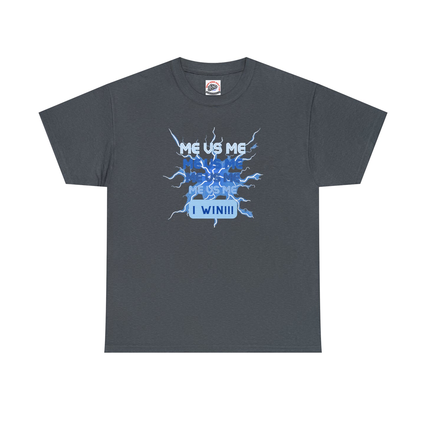 Me Vs Me Blue Unisex Heavy Cotton Tee