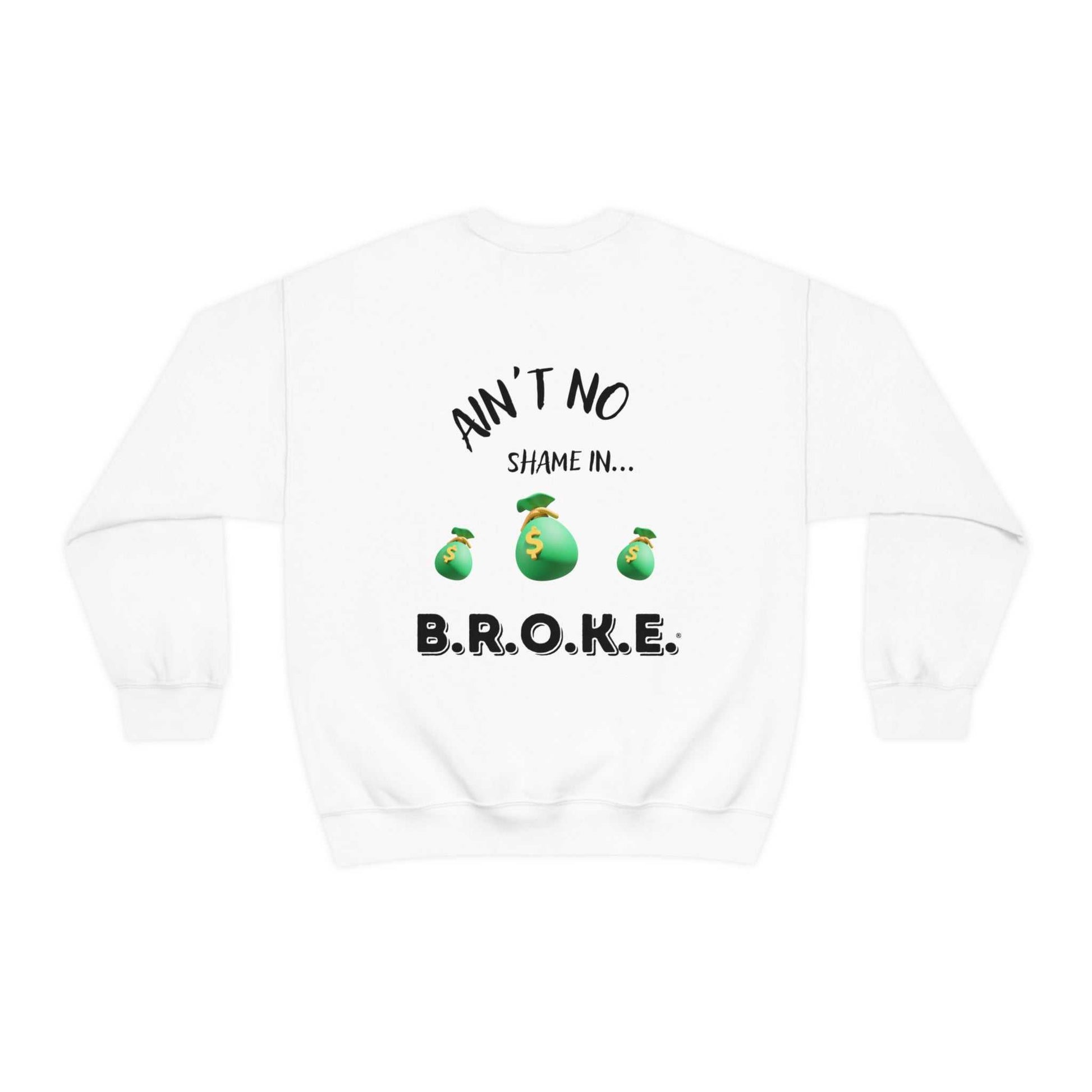 B.R.O.K.E. Unisex Heavy Blend™ Crewneck Sweatshirt Hoodies and Sweatshirts Sweatshirt Good Vibes Daily Lab 38