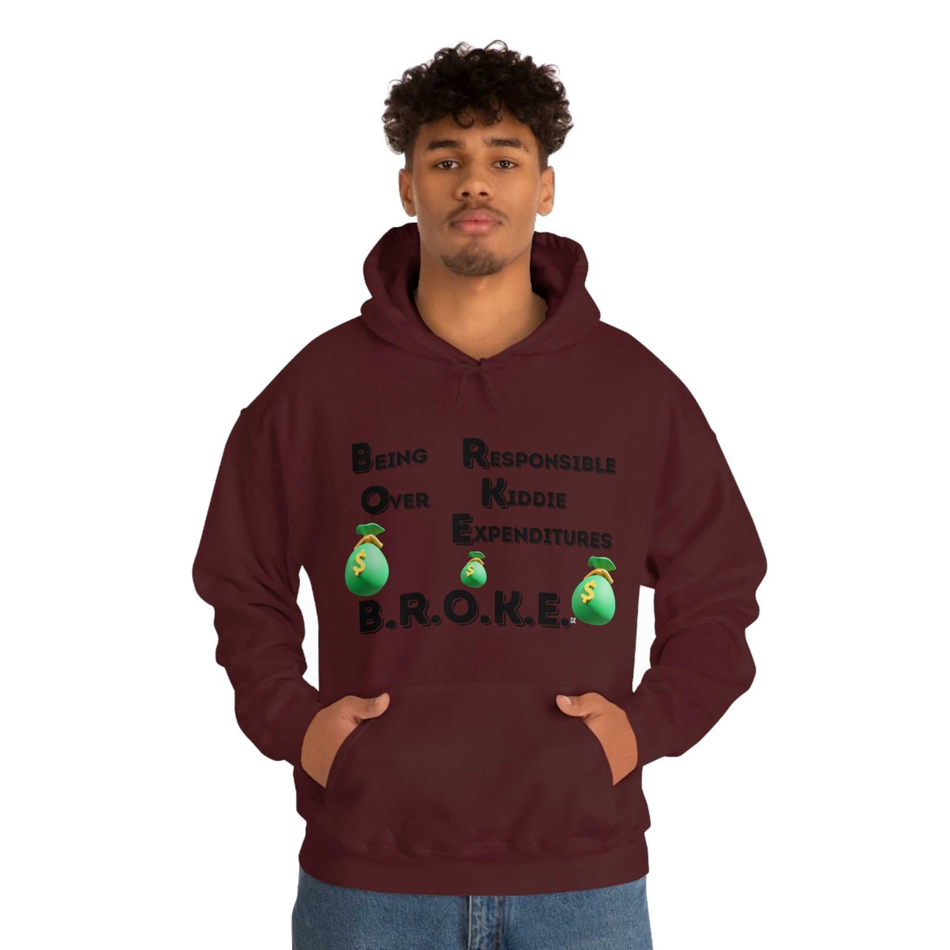 B.R.O.K.E. Unisex Heavy Blend™ Hooded Sweatshirt Hoodies and Sweatshirts Hoodie Good Vibes Daily Lab 42