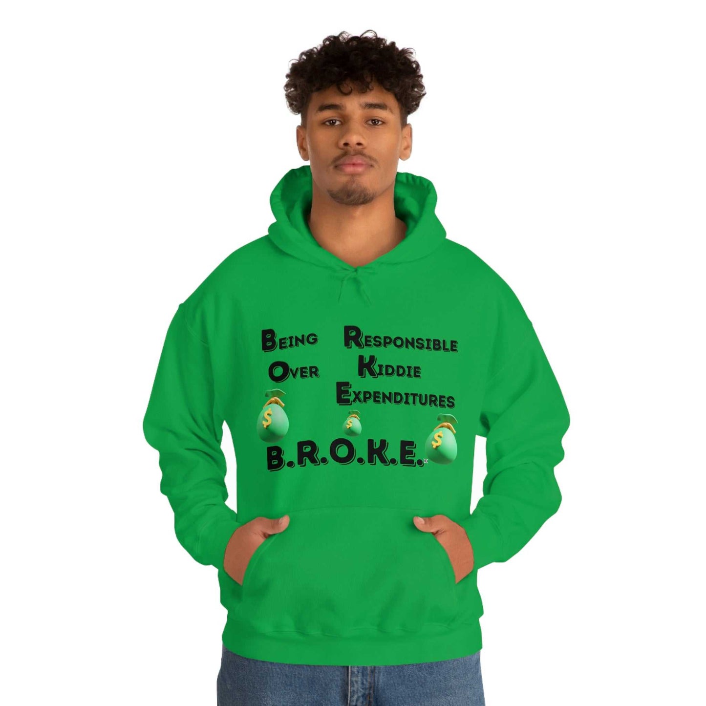 B.R.O.K.E. Unisex Heavy Blend™ Hooded Sweatshirt Hoodies and Sweatshirts Hoodie Good Vibes Daily Lab 42