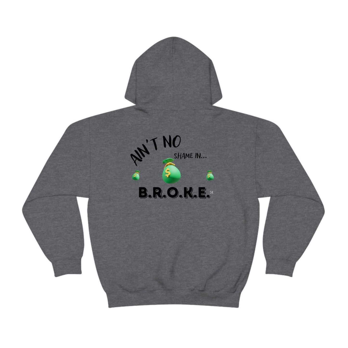 B.R.O.K.E. Unisex Heavy Blend™ Hooded Sweatshirt Hoodies and Sweatshirts Hoodie Good Vibes Daily Lab 42