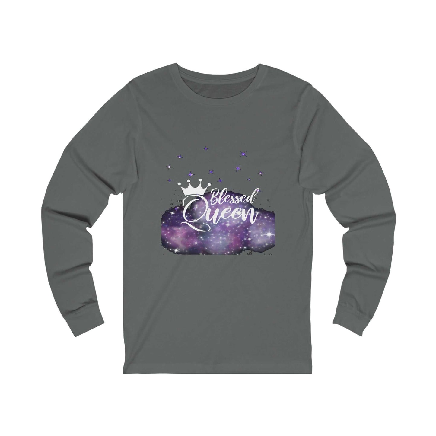 Blessed Queen Unisex Jersey Long Sleeve Tee Long Sleeve T-shirts and Joggers Long-sleeve Good Vibes Daily Lab 44