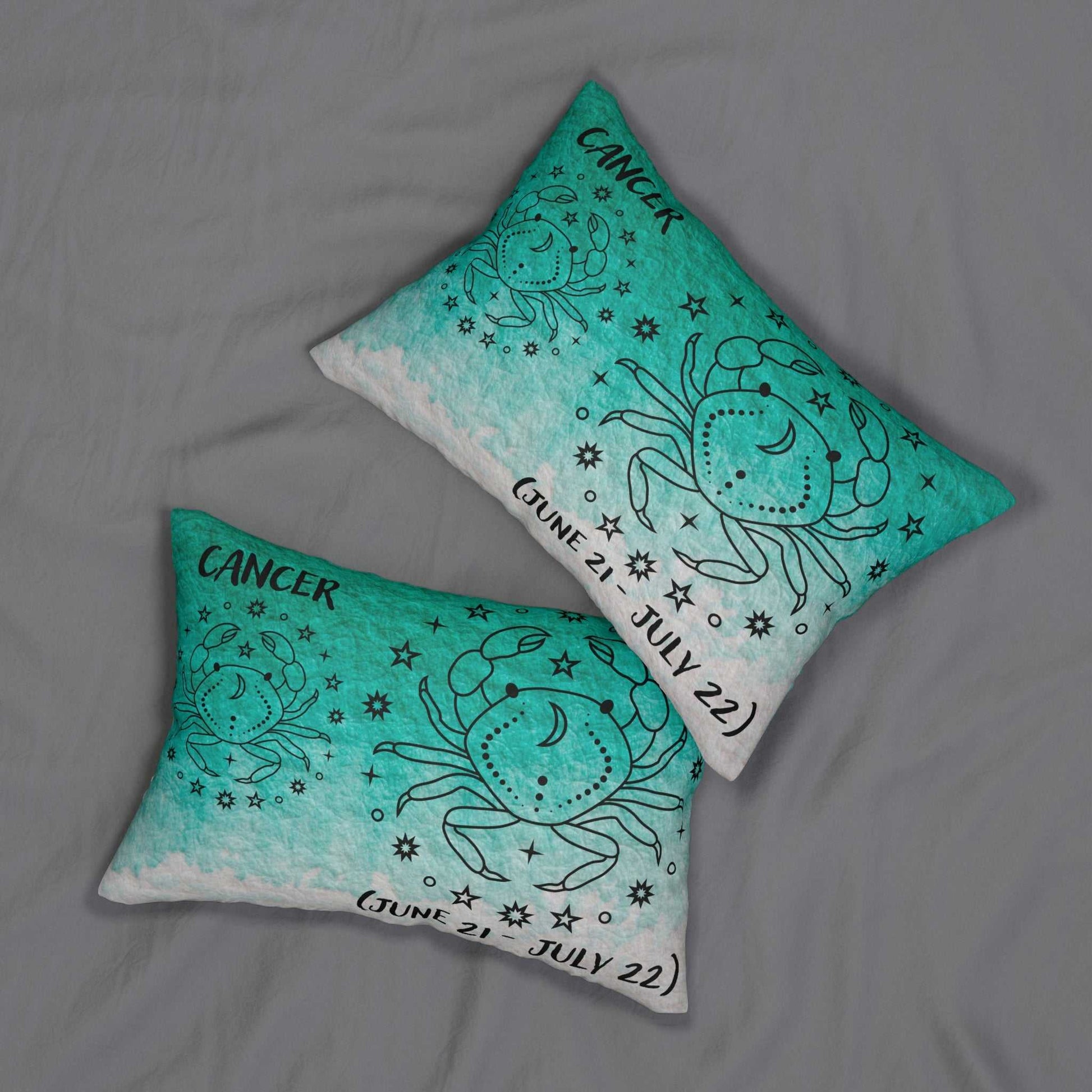 Cancer Spun Polyester Lumbar Pillow Motivation on the Go!! Home Decor Good Vibes Daily Lab 43