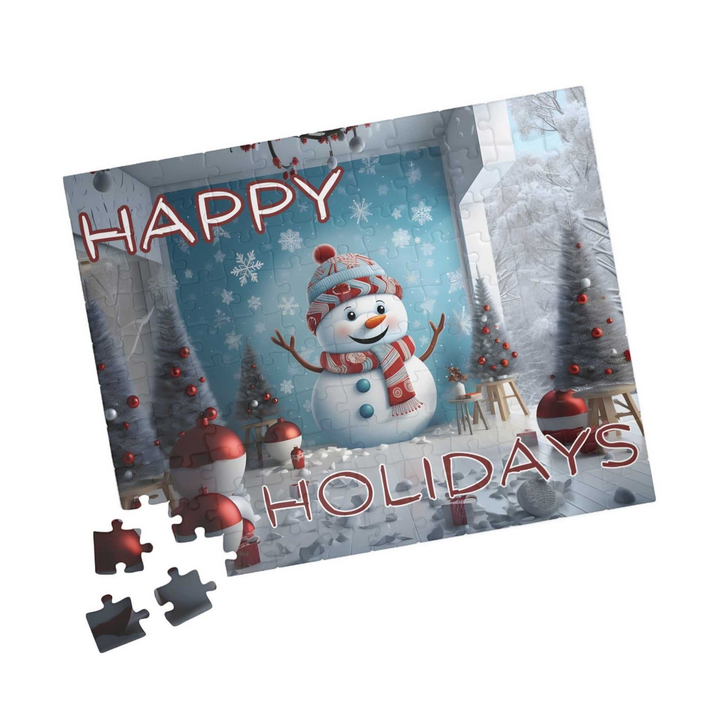 Happy Holidays Puzzle (110, 252, 500-piece) All Products Puzzle Good Vibes Daily Lab 13