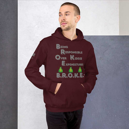 JMR Broke Hoodie Special Edition1 Maroon/Grey The JMR Collection Hoodie Good Vibes Daily Lab 54