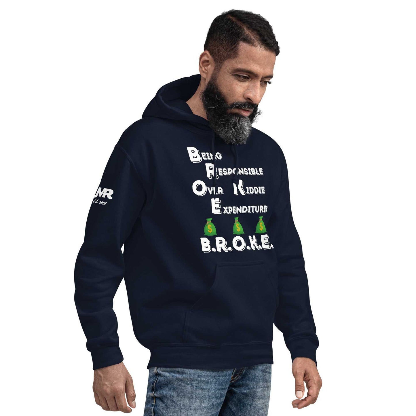 JMR Broke Hoodie Special Edition1 Navy/White The JMR Collection Hoodie Good Vibes Daily Lab 54