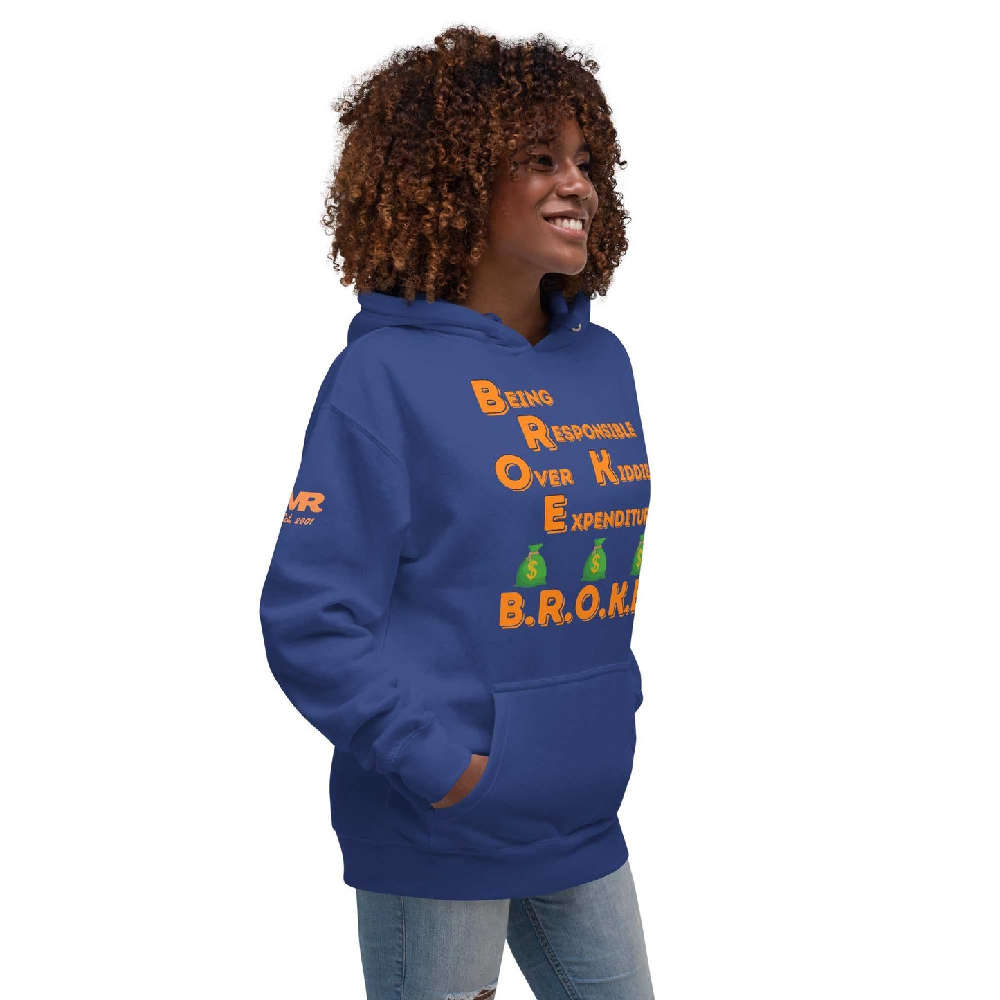 JMR Broke Hoodie Special Edition1 Royal Blue/Orange The JMR Collection Hoodie Good Vibes Daily Lab 54