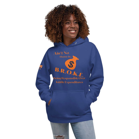 JMR Broke Special Edition Royal Blue/Orange Hoodie The JMR Collection Hoodie Good Vibes Daily Lab 54