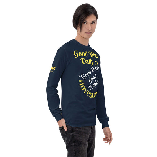JMR Good Day Special Edition Navy/Yellow Long Sleeve Shirt The JMR Collection T-shirt Good Vibes Daily Lab 46