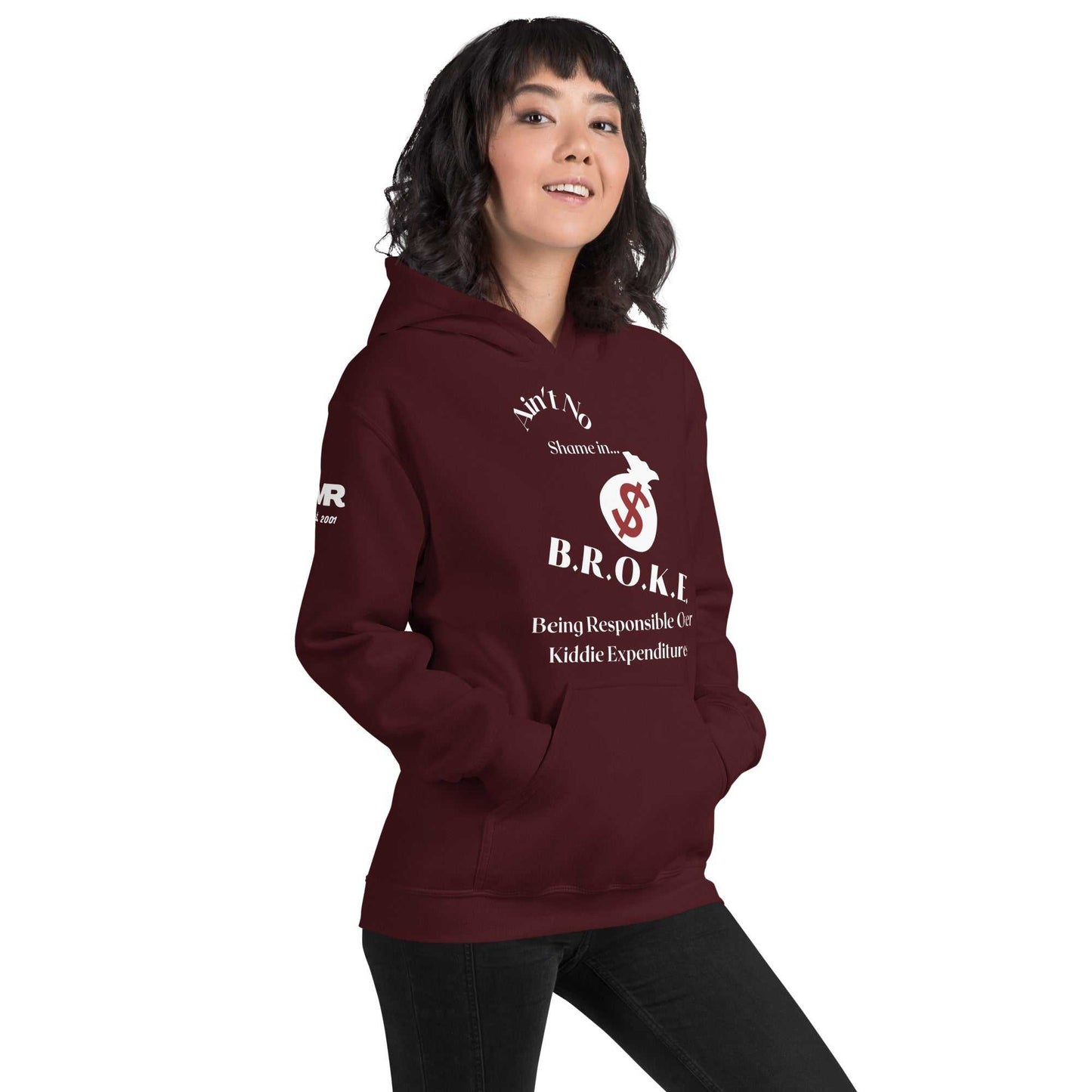 JMR Special Edition Unisex Hoodie Maroon/White The JMR Collection Hoodie Good Vibes Daily Lab 54