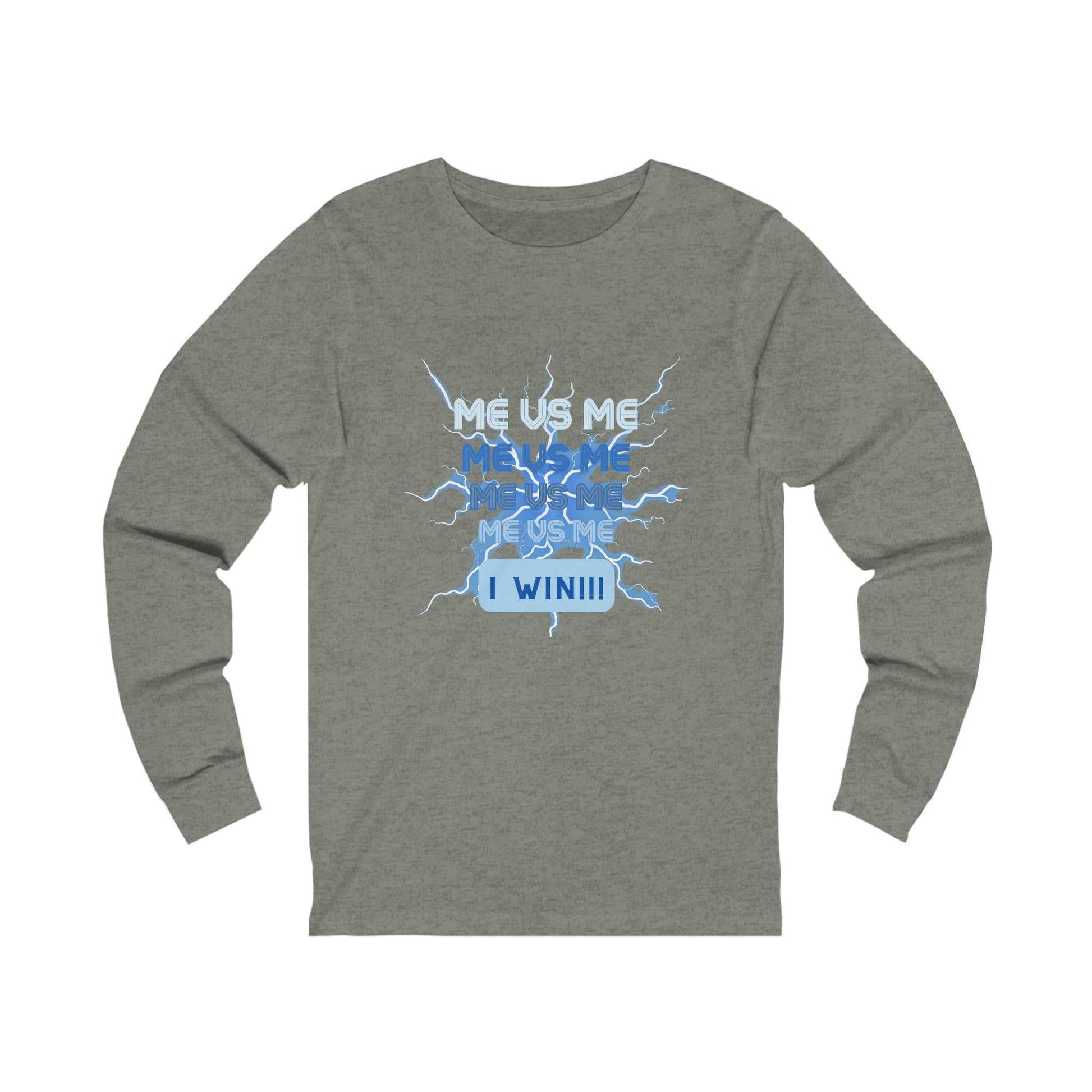 Me Vs Me Blue Unisex Jersey Long Sleeve Tee Long Sleeve T-shirts and Joggers Long-sleeve Good Vibes Daily Lab 44