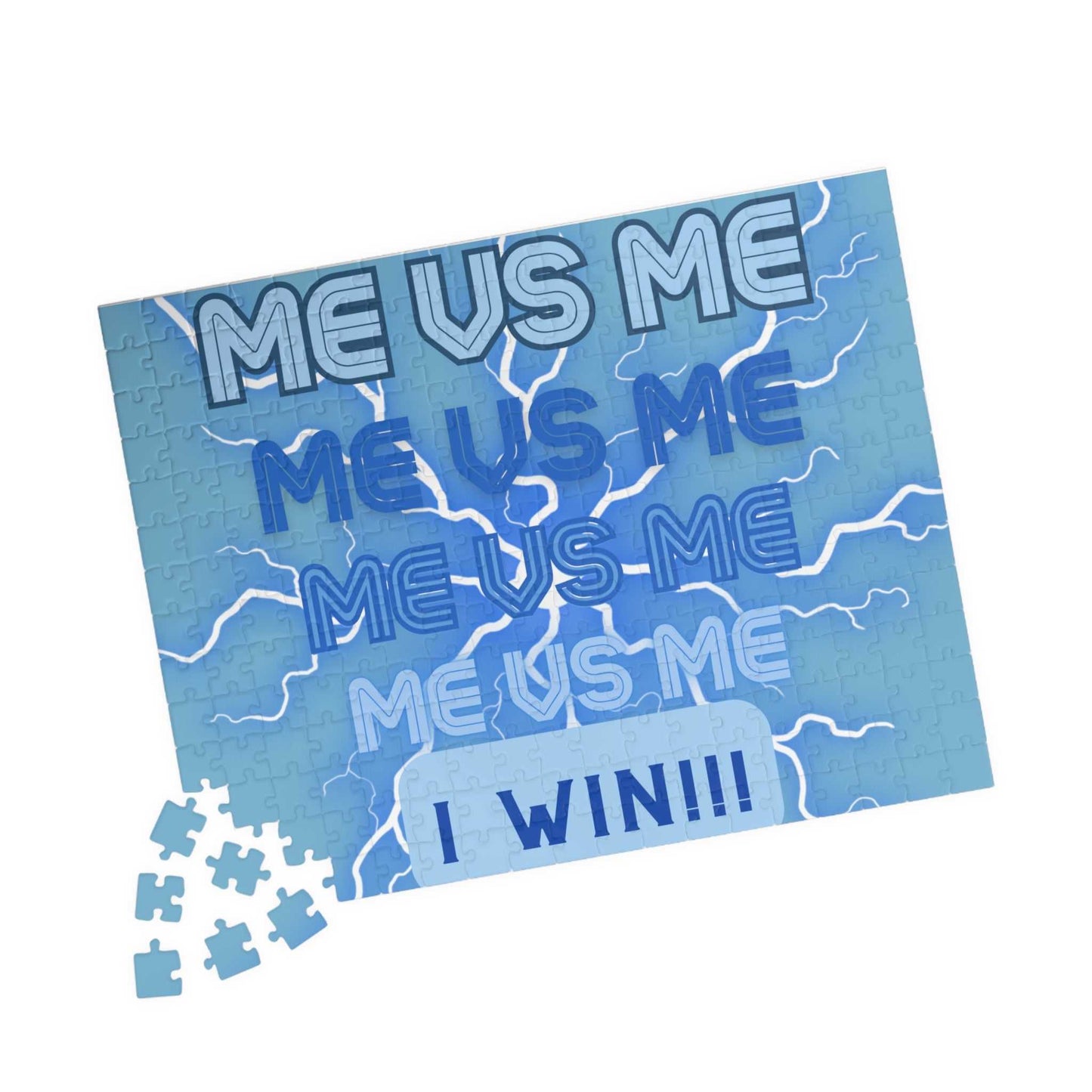 Me vs Me Puzzle (110, 252-piece)Blue Motivation on the Go!! Puzzle Good Vibes Daily Lab 17