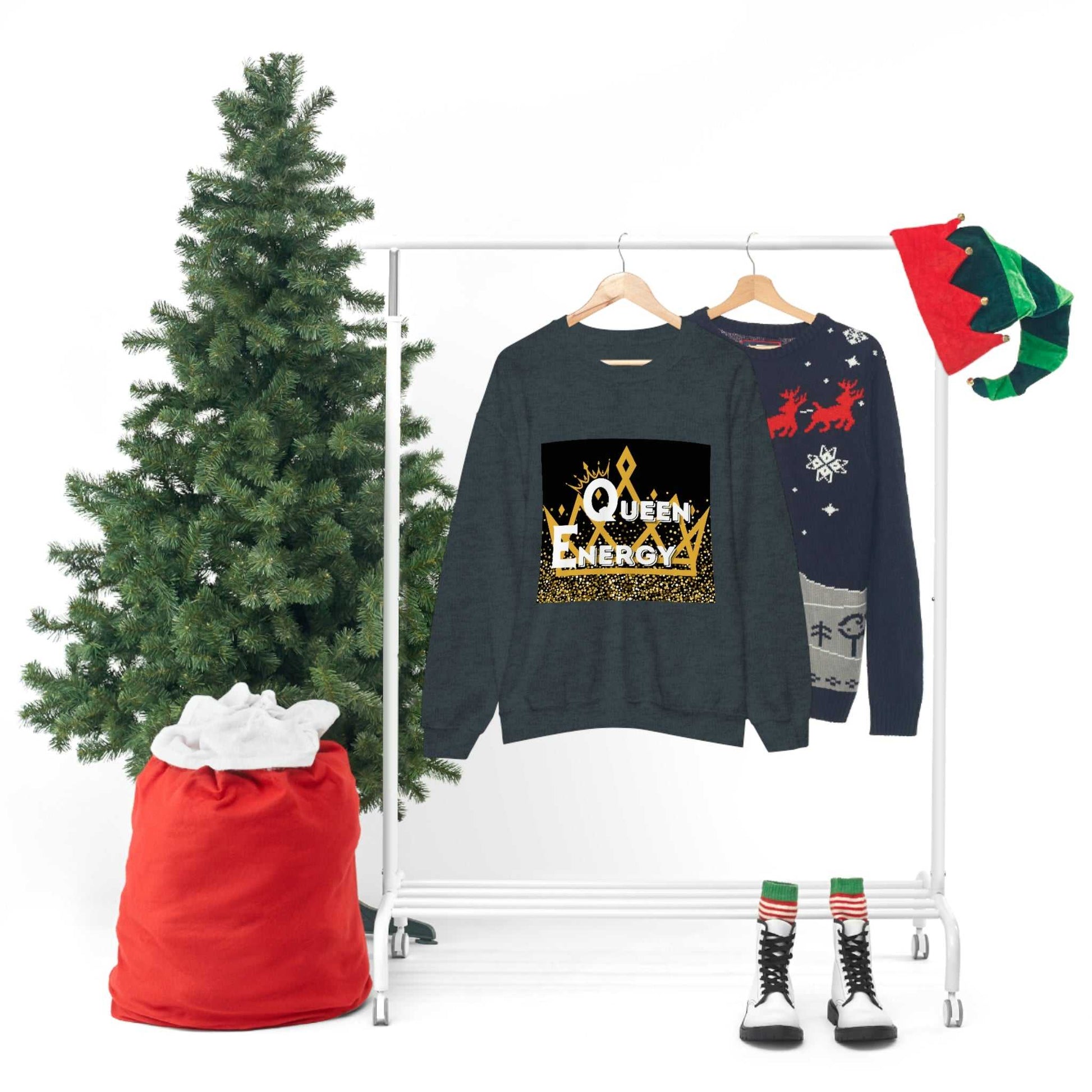 Queen Energy Unisex Heavy Blend™ Crewneck Sweatshirt Hoodies and Sweatshirts Sweatshirt Good Vibes Daily Lab 38