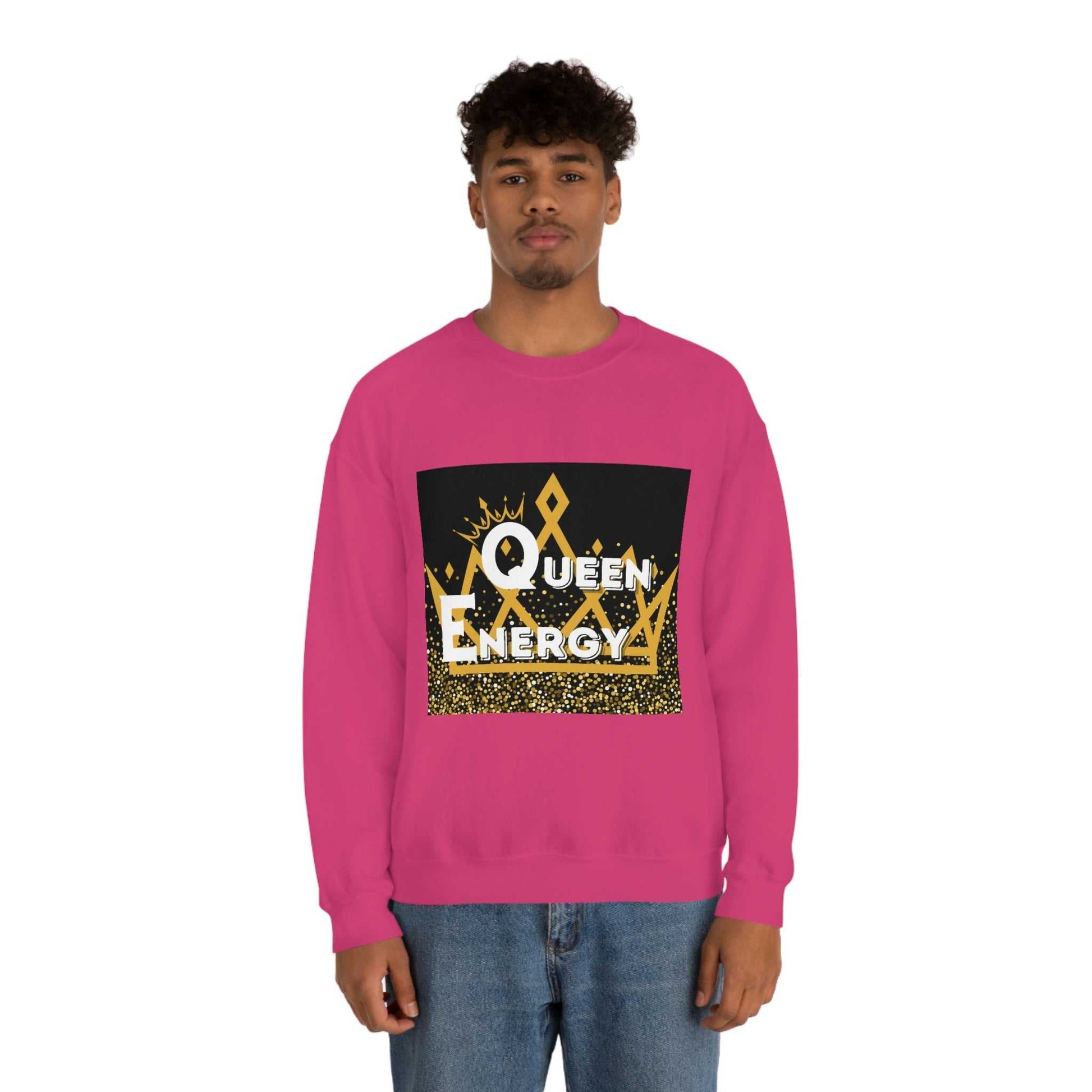Queen Energy Unisex Heavy Blend™ Crewneck Sweatshirt Hoodies and Sweatshirts Sweatshirt Good Vibes Daily Lab 38