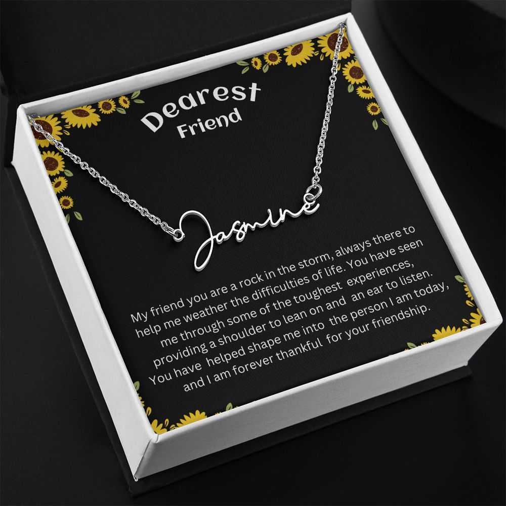 Signature Name Necklace (with MC) Jewelry for Any and Every Occasion Jewelry Good Vibes Daily Lab 49