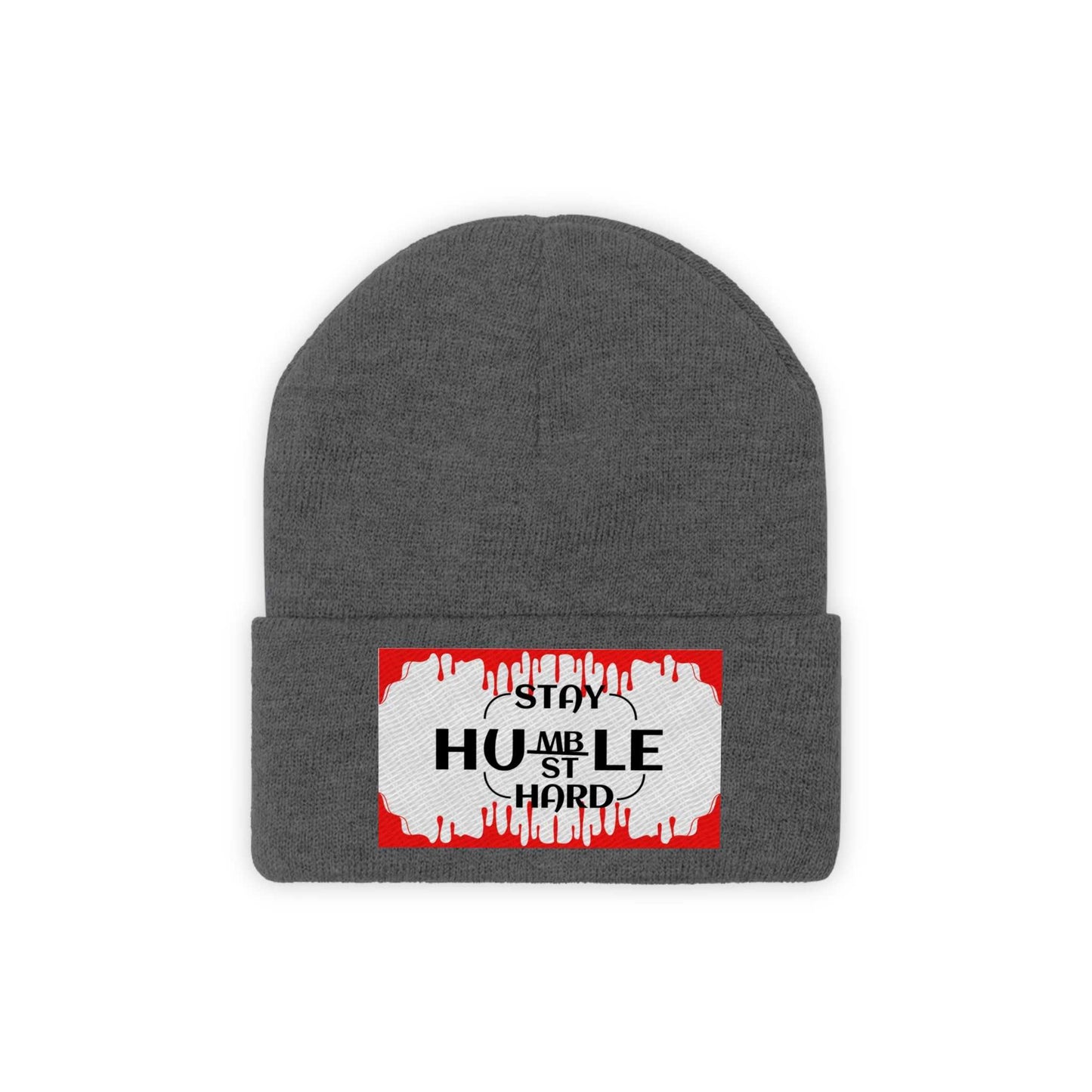 Stay Humble Hustle Hard Knit Beanie Motivation on the Go!! Hats Good Vibes Daily Lab 18