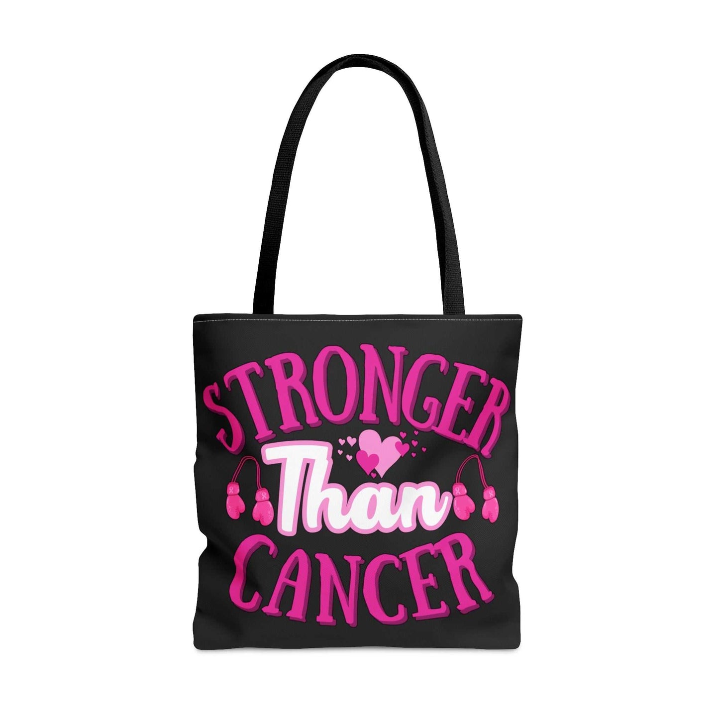 Stronger Than Cancer Tote Bag (AOP) Breast Cancer Awareness Tote Good Vibes Daily Lab 27