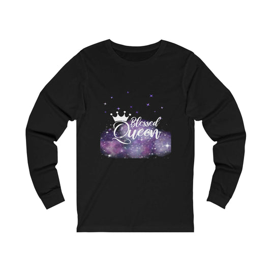 Blessed Queen Unisex Jersey Long Sleeve Tee Long Sleeve T-shirts and Joggers $ 44.00 Good Vibes Daily Lab Printify Long-sleeve