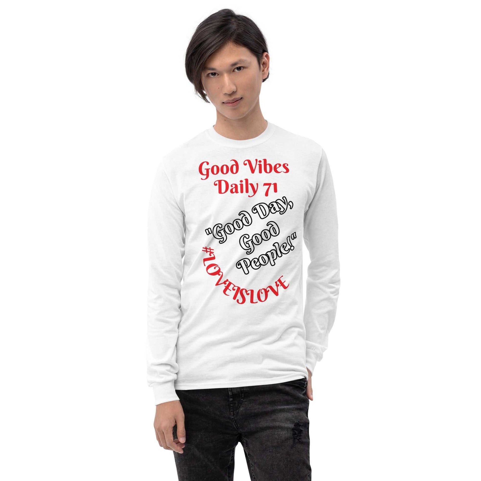 Good Vibes Men’s Long Sleeve Shirt Long Sleeve T-shirts and Joggers Good Vibes Daily Lab 44