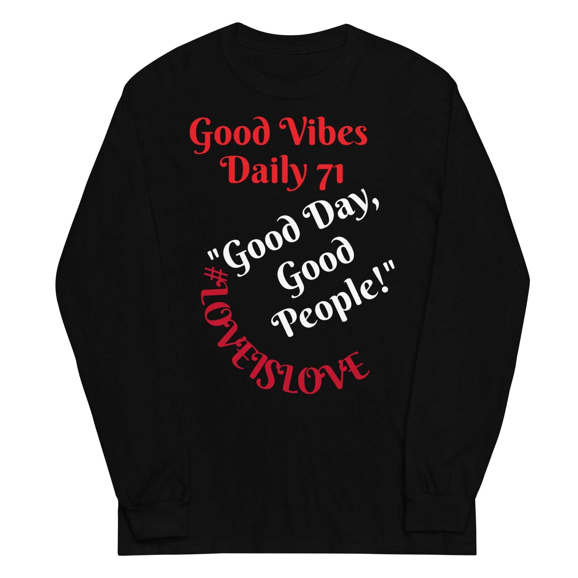 Good Vibes Men’s Long Sleeve Shirt Long Sleeve T-shirts and Joggers Good Vibes Daily Lab 44